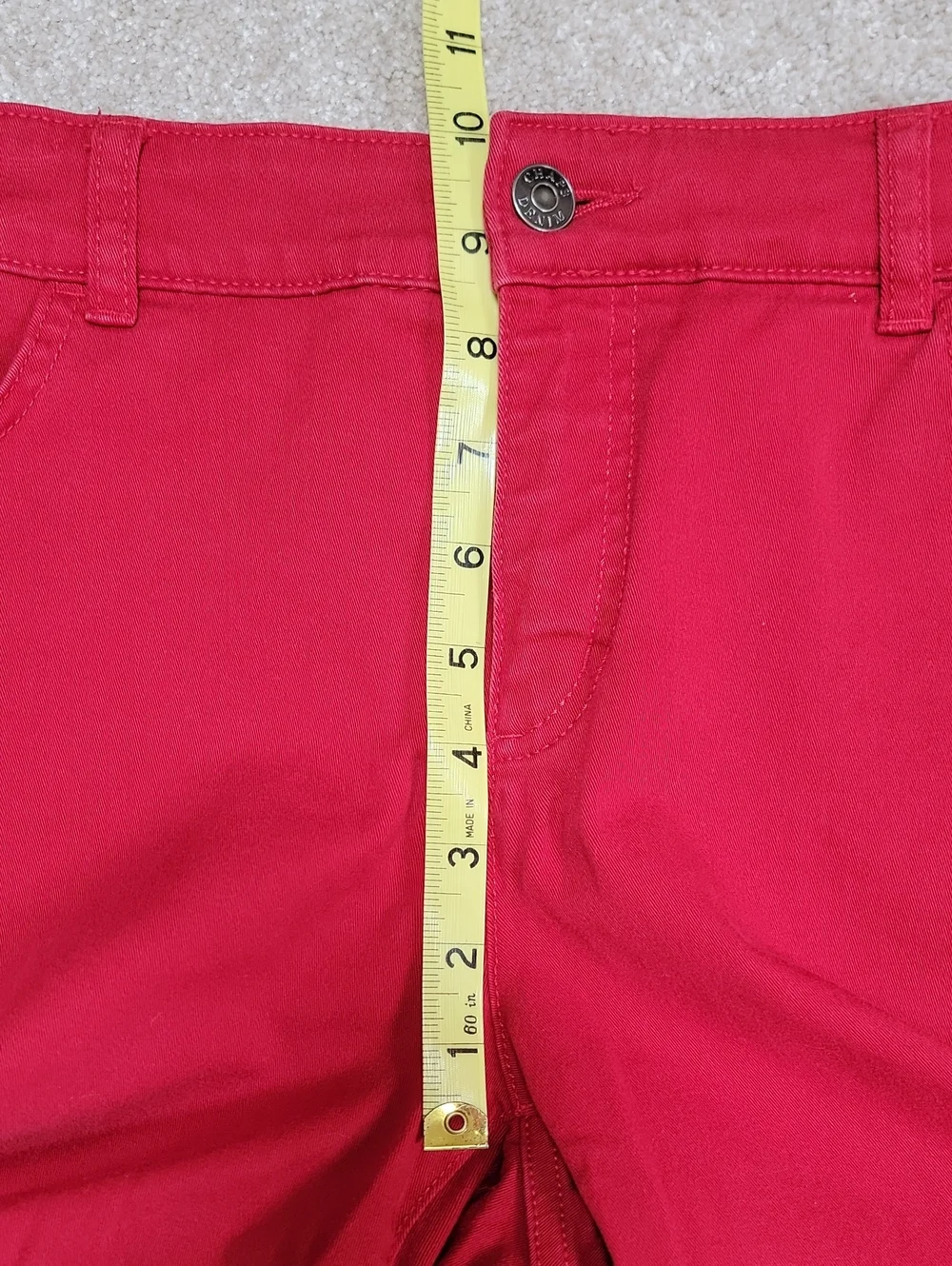 Chaps Red Women's 5 Pocket Denim Jean Shorts Pants Size 10 EUC